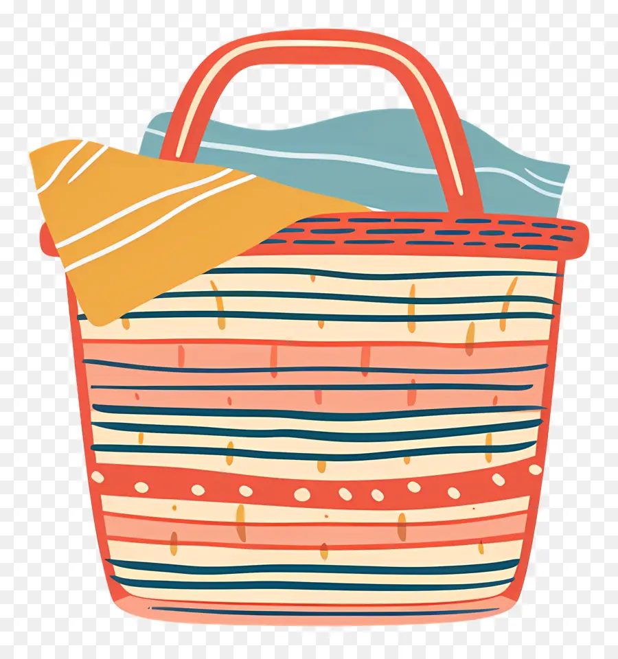 Canasta De Lavandería，Wicker Basket PNG