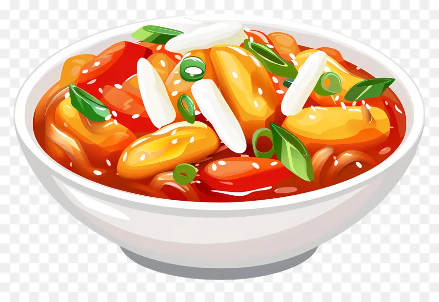 Cheesy Tteokbokki，Fideos PNG