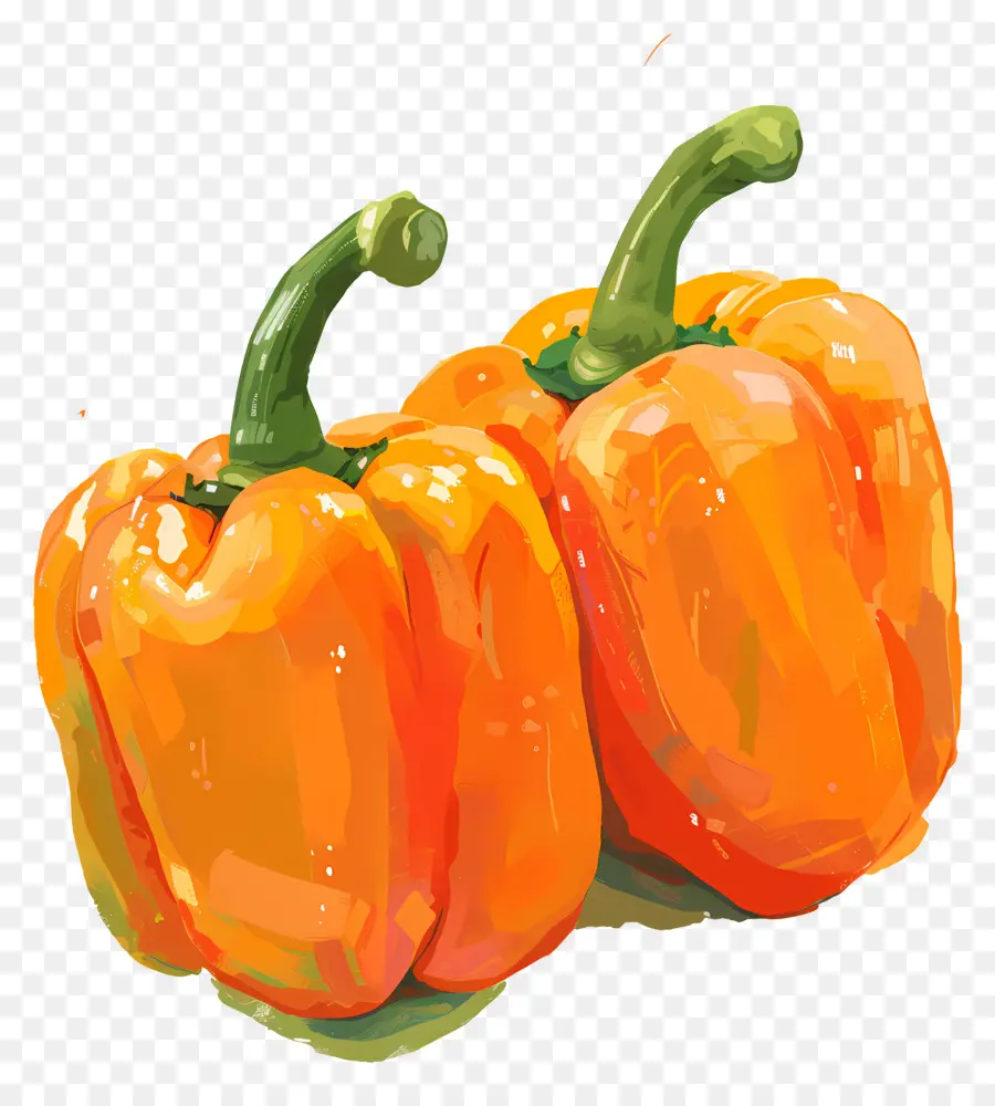 Bell Peppers，Pimientos Naranjas PNG