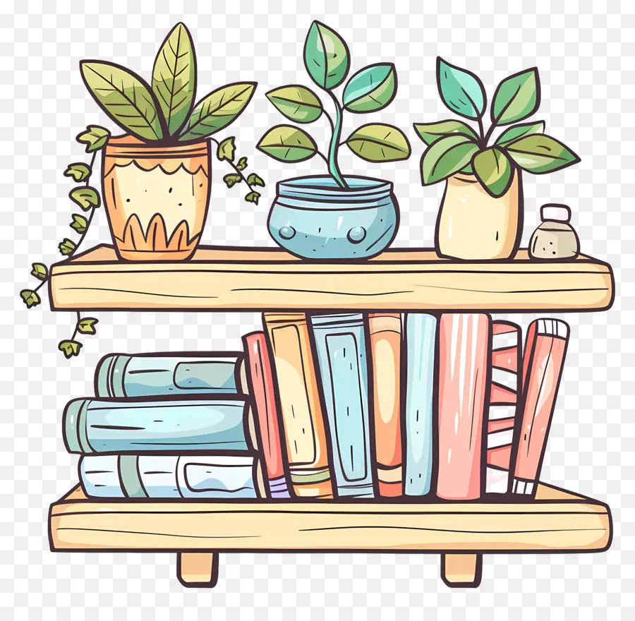 Estante Con Libros，Bookshelf PNG