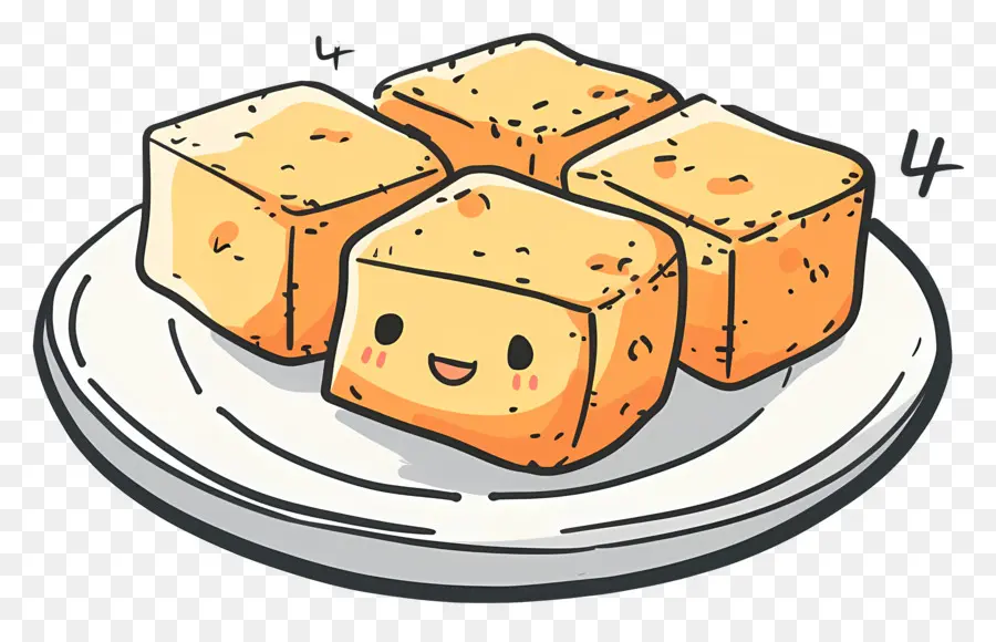 Tofu Frito，Berenjena Frita PNG