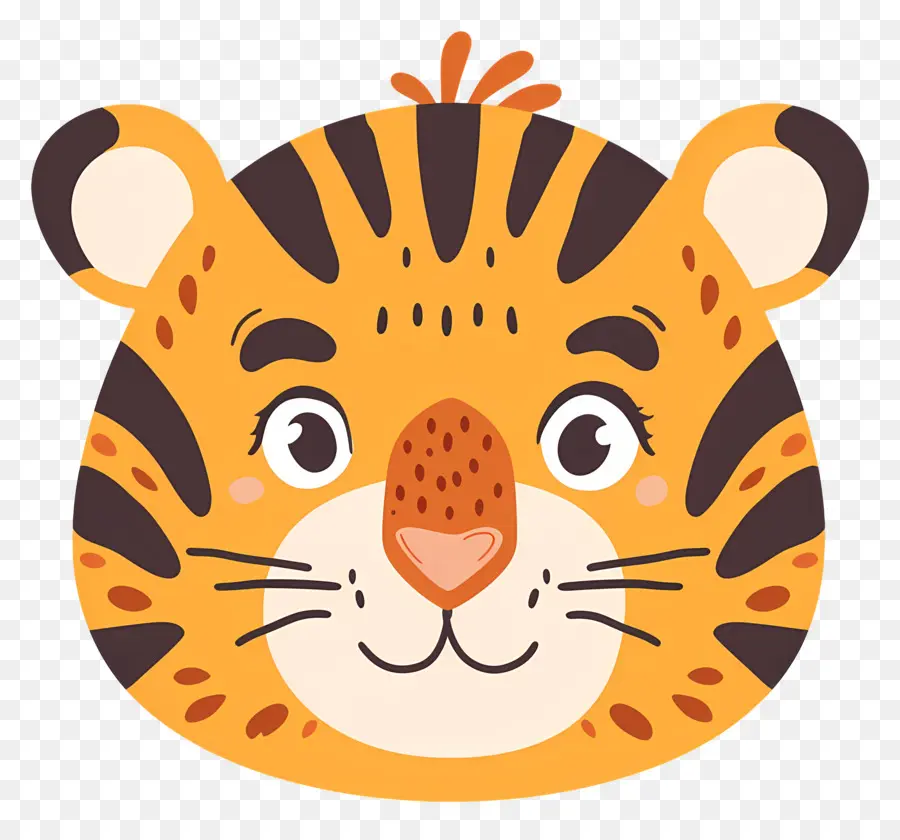 Linda Cara De Tigre，Cartoon Tiger PNG