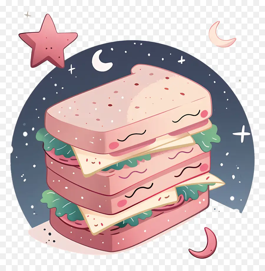 Sandwich，Pan Rosado PNG