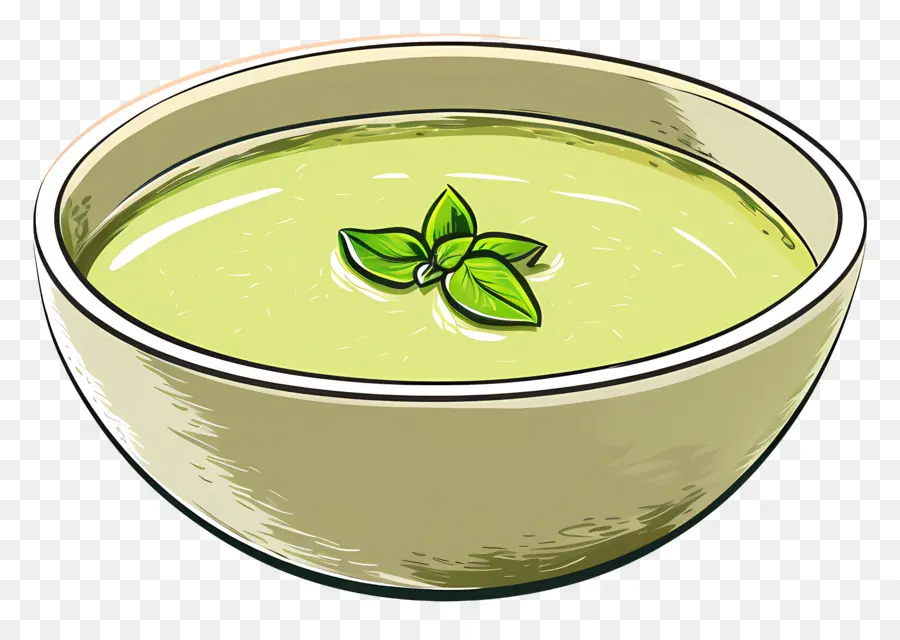 Sopa Verde，Hoja De Menta PNG