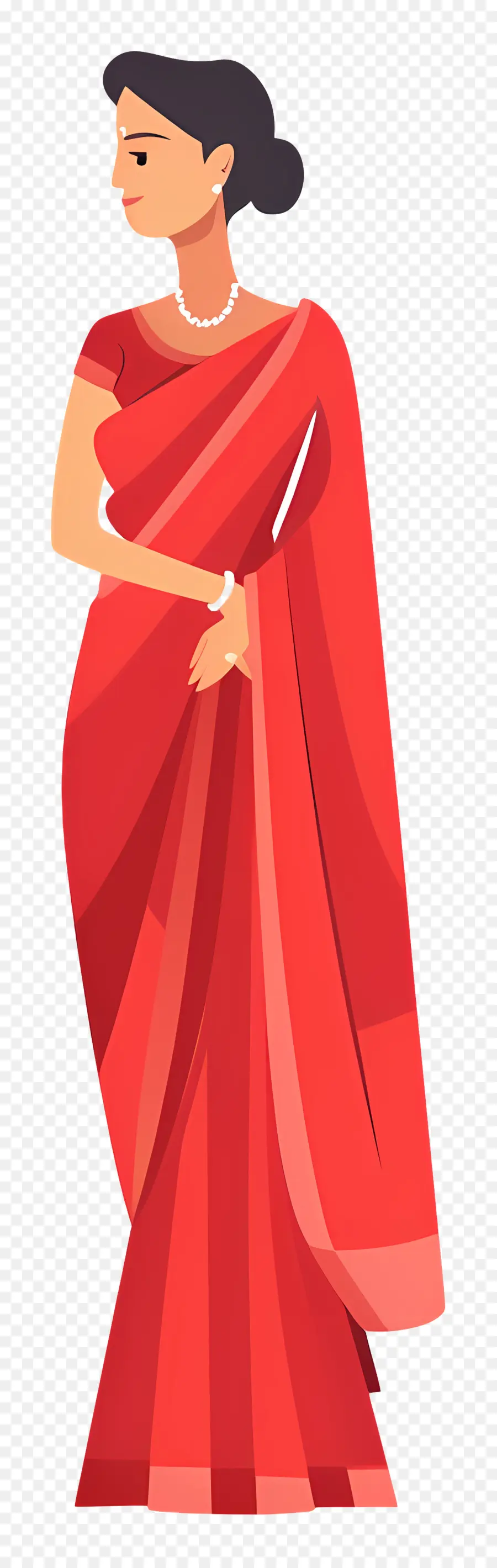 Mujer India，Salto Rojo PNG