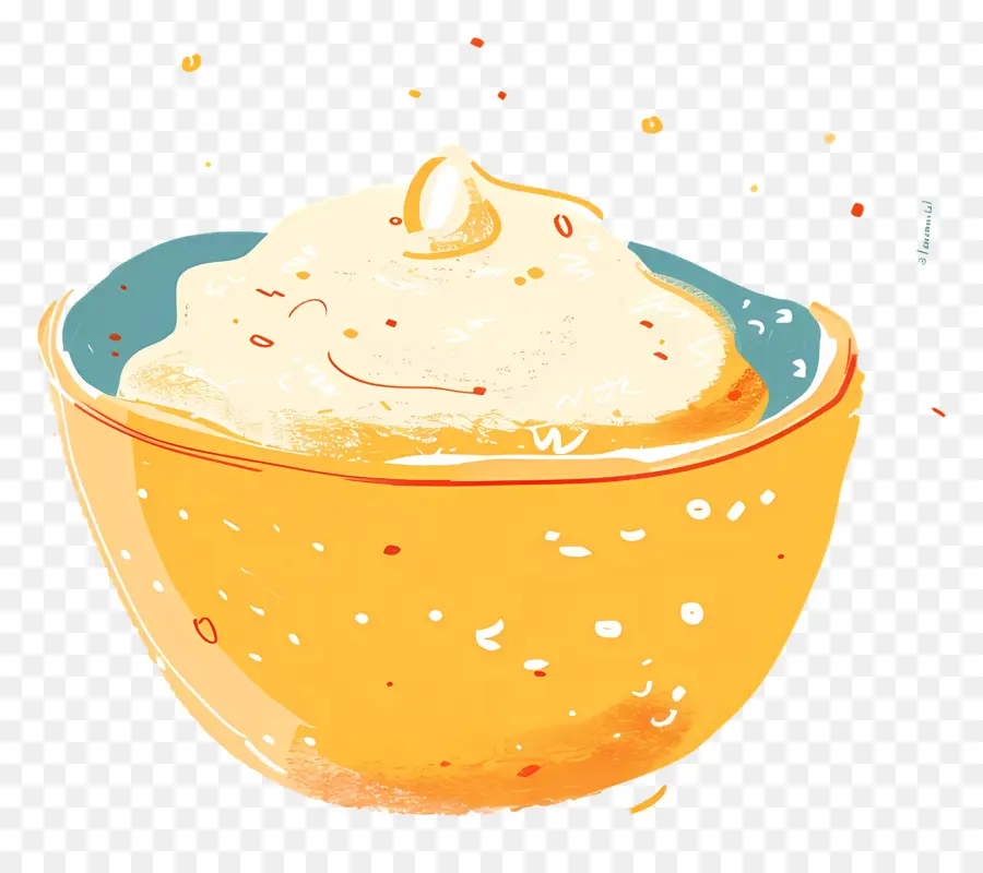 Tazón De Masa，Helado De Vainilla PNG