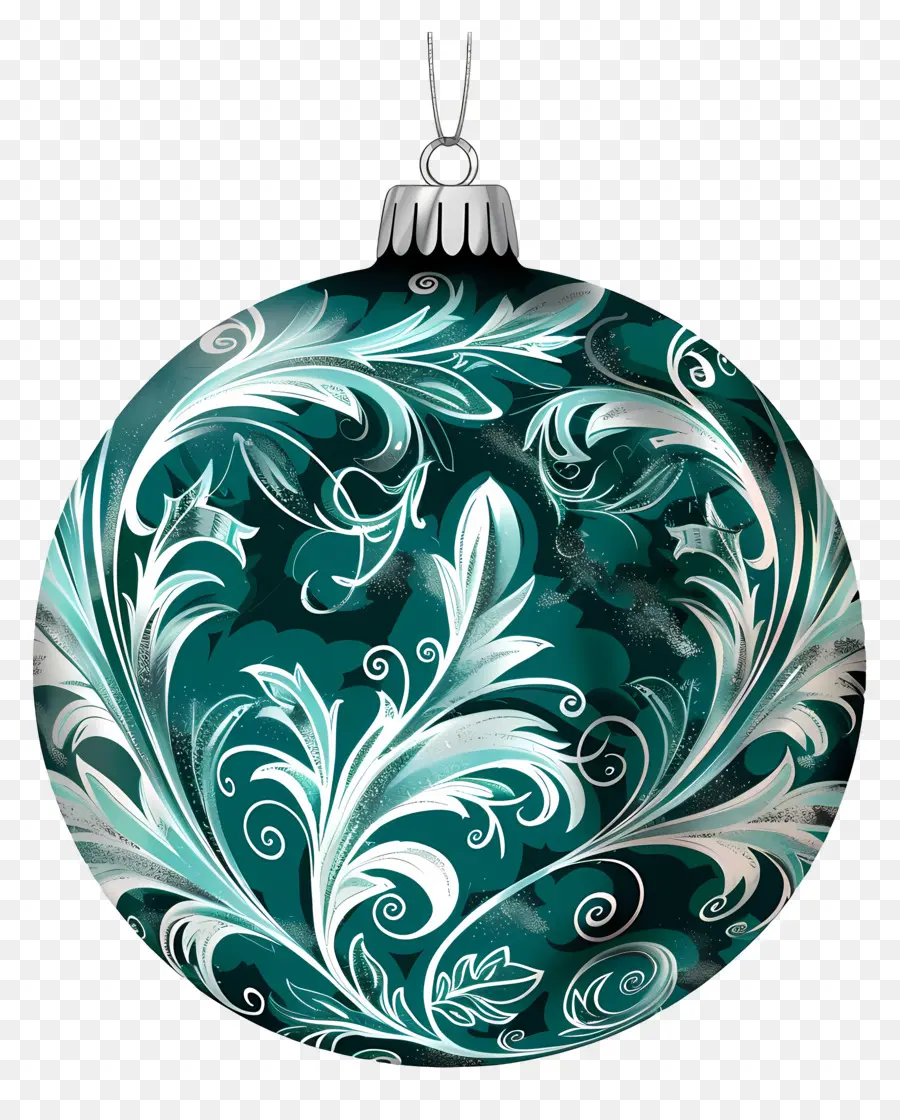 Adorno De Navidad，Adorno Azul Verde PNG