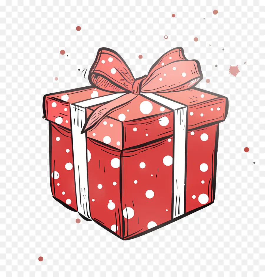 Rojo De La Caja De Regalo，Blanco Arco PNG