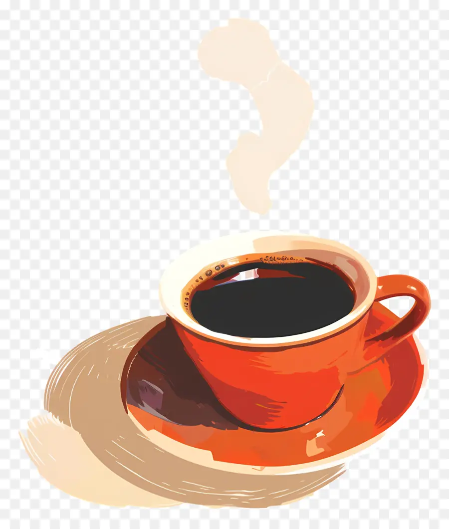 La Hora Del Café，Rojo Taza De Café PNG