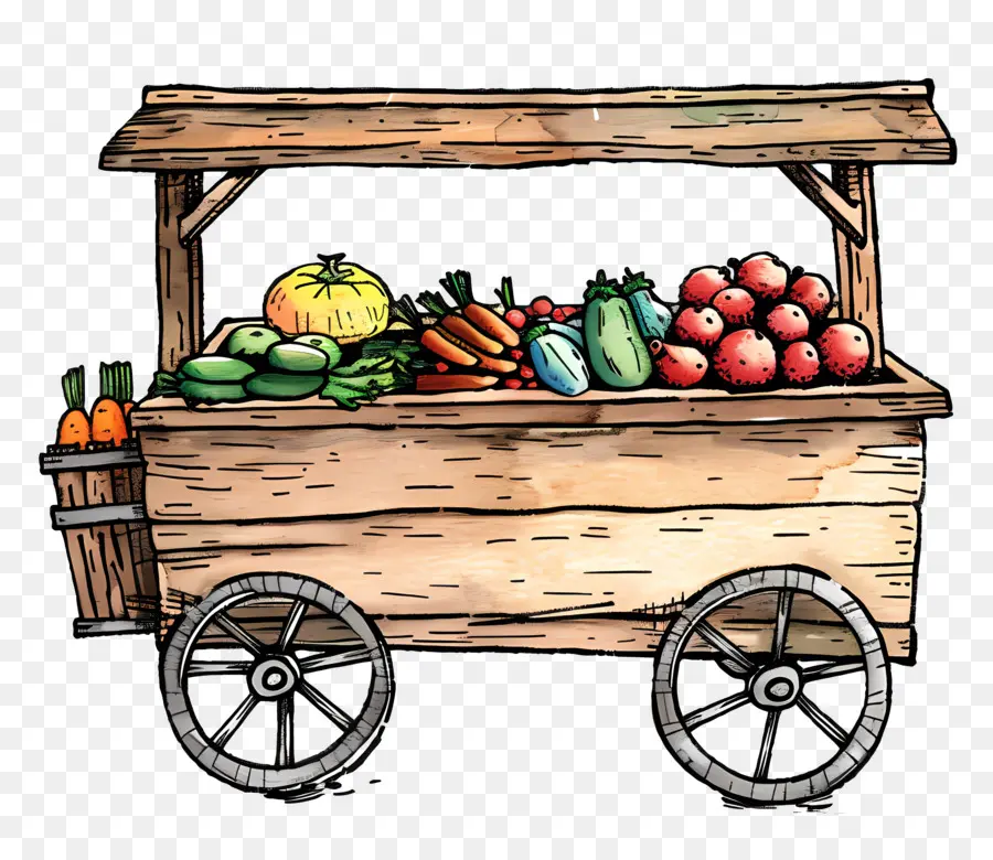 Carro Vegetal，Frutas PNG