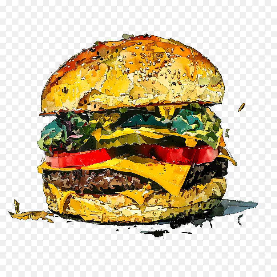 Hamburgo，Capas De Pintura PNG