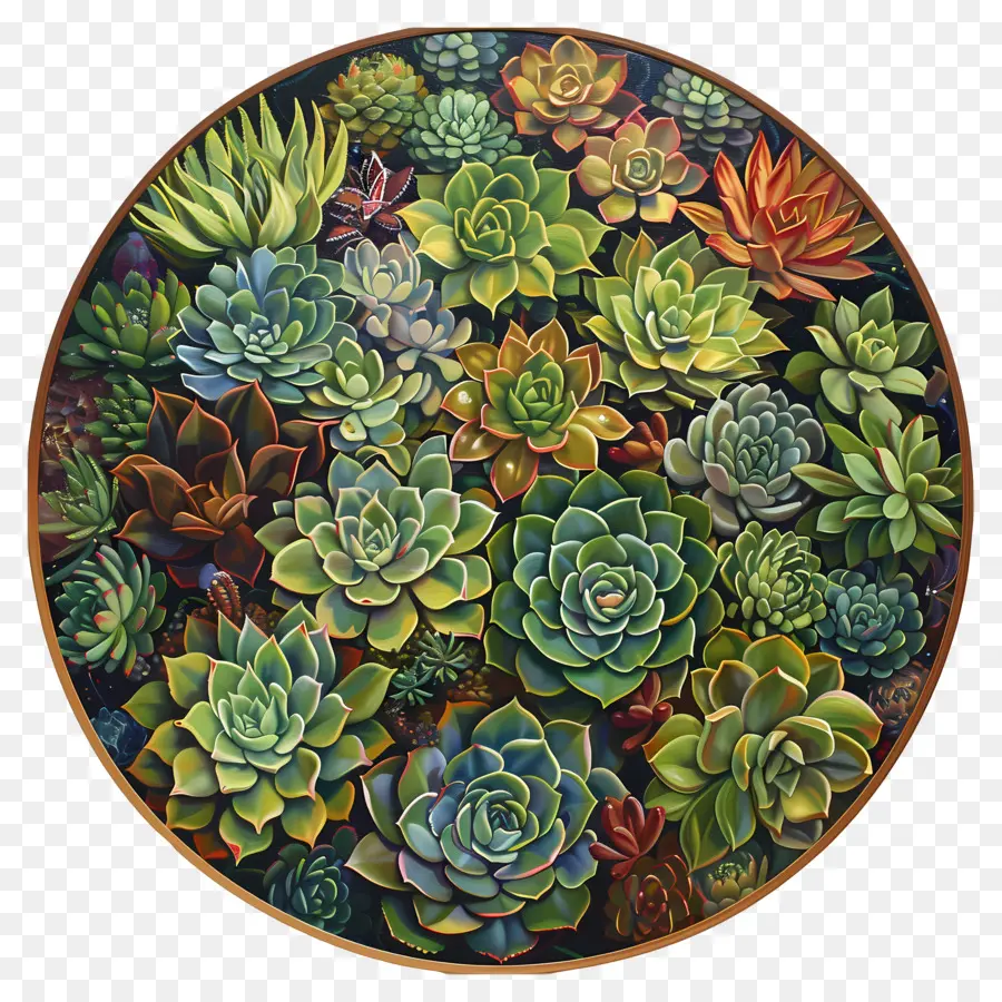 Las Plantas Suculentas，Pintura PNG