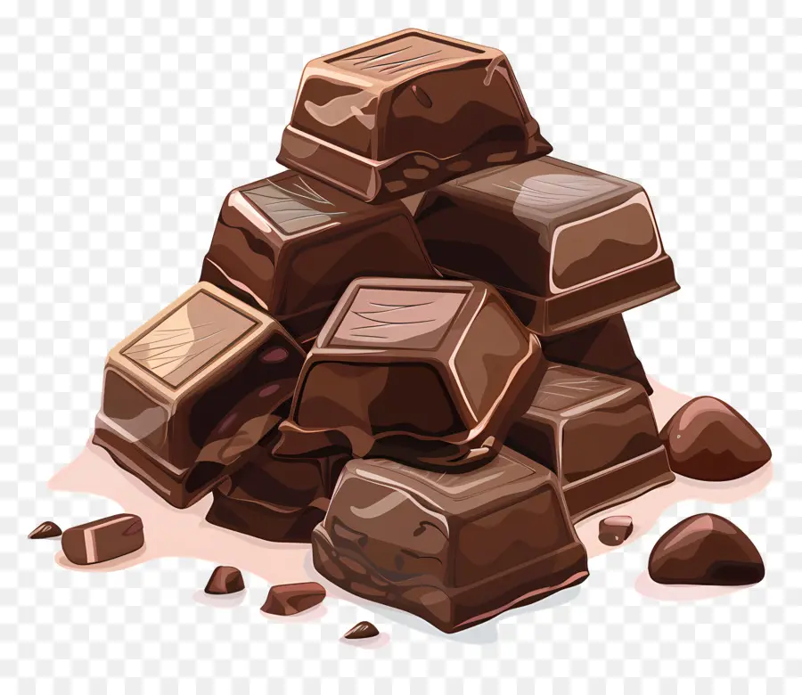 Chocolate，Trozos De Chocolate PNG