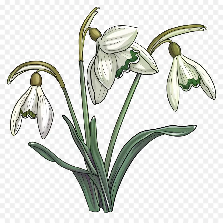 Flor De Nieve，Campanilla De Invierno PNG