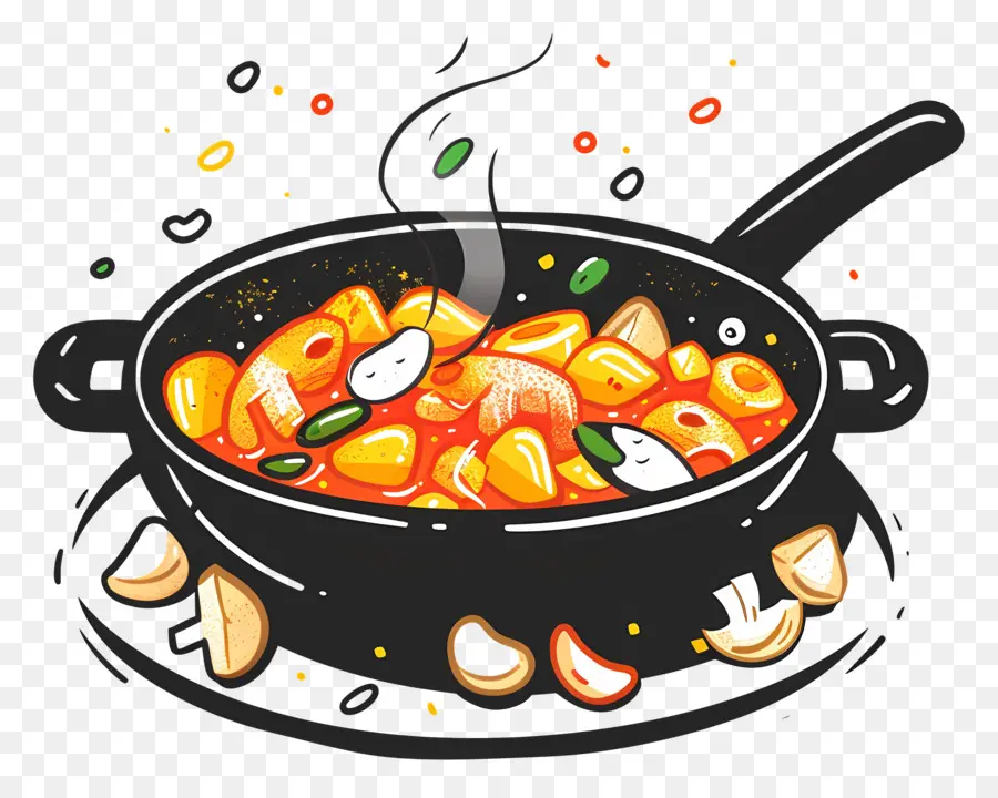 Cheesy Tteokbokki，La Sopa De Champiñones PNG