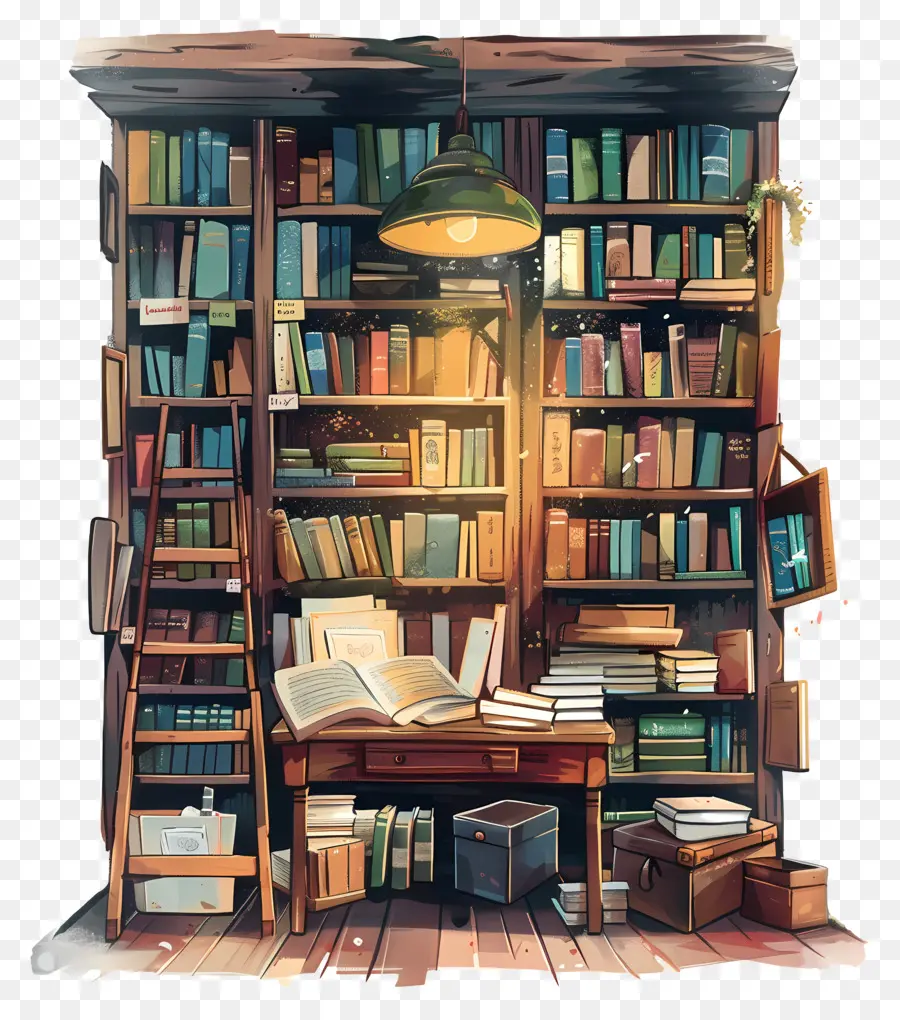 Librería，Bookshelf PNG