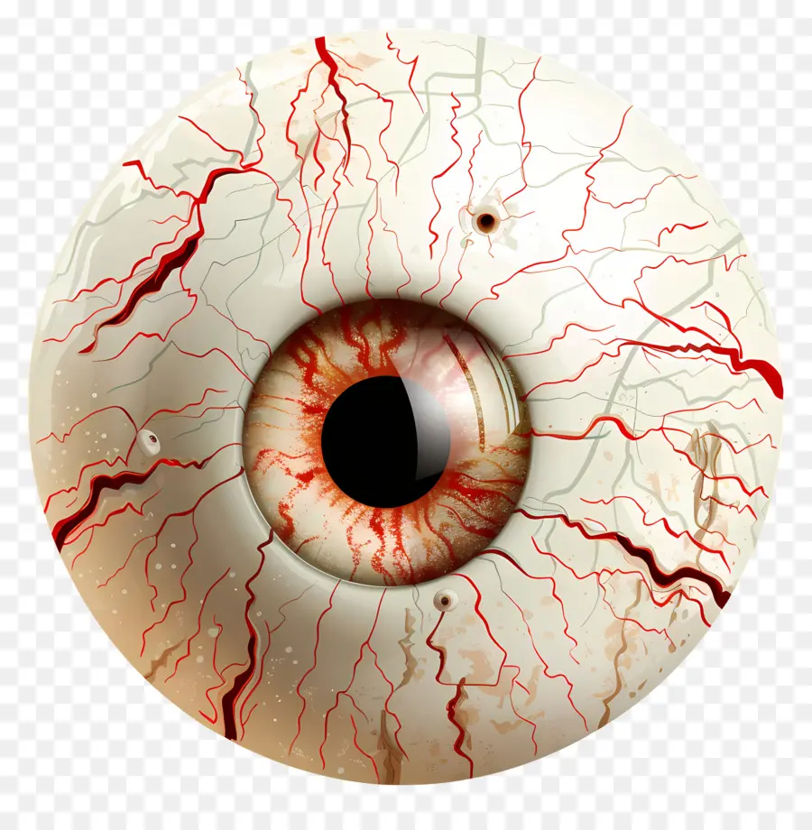 Globo Ocular De Halloween，Ojos Rojos PNG