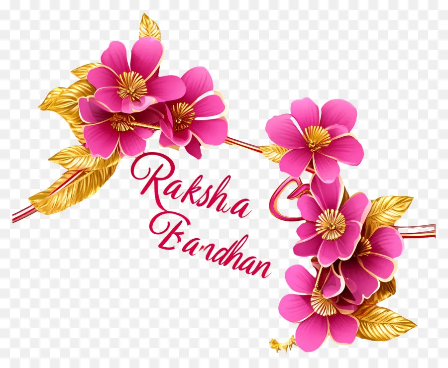 Raksha Bandhan，Ramo De Flores Rosa PNG