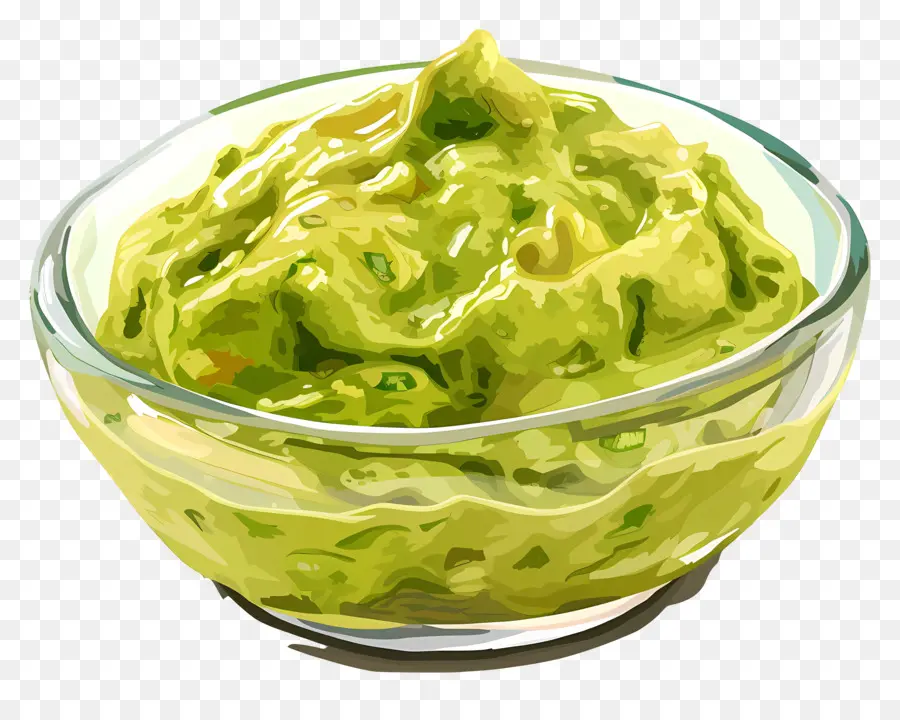 Tazón De Guacamole，Salsa Verde PNG