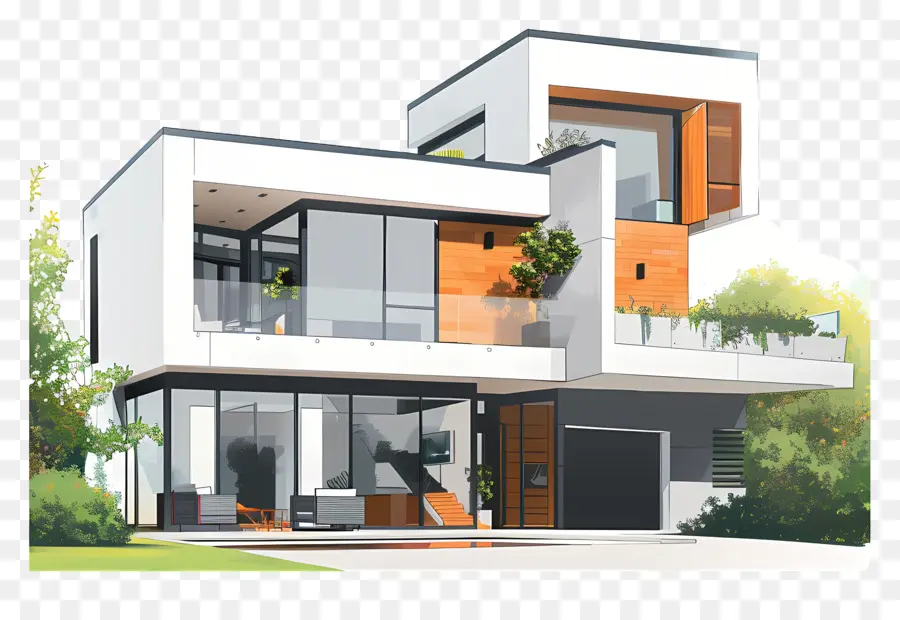 Modern House，La Arquitectura Moderna PNG