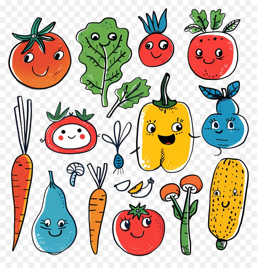 Verduras，Dibujos Animados De Frutas PNG