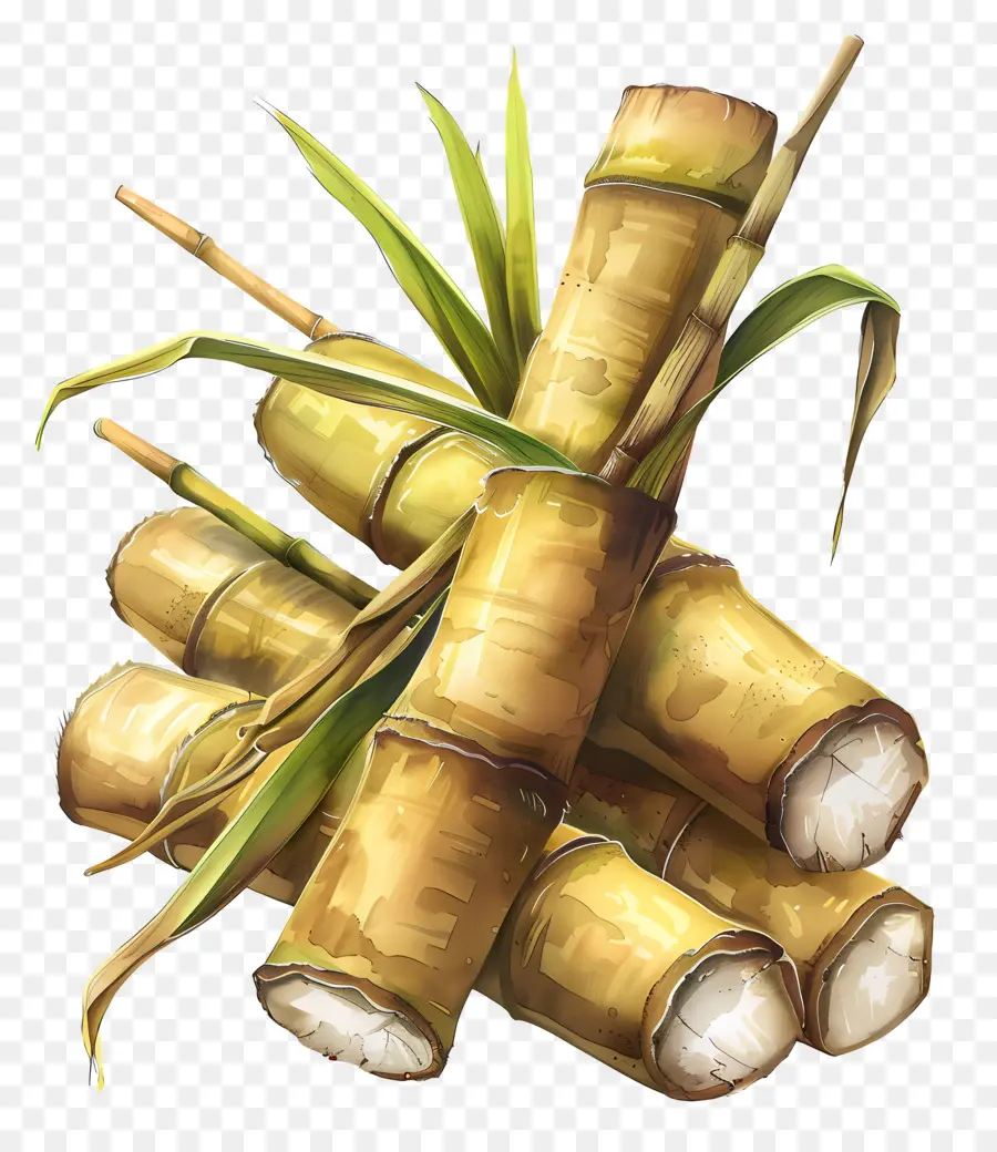 Sugarcane，Palos De Bambú PNG