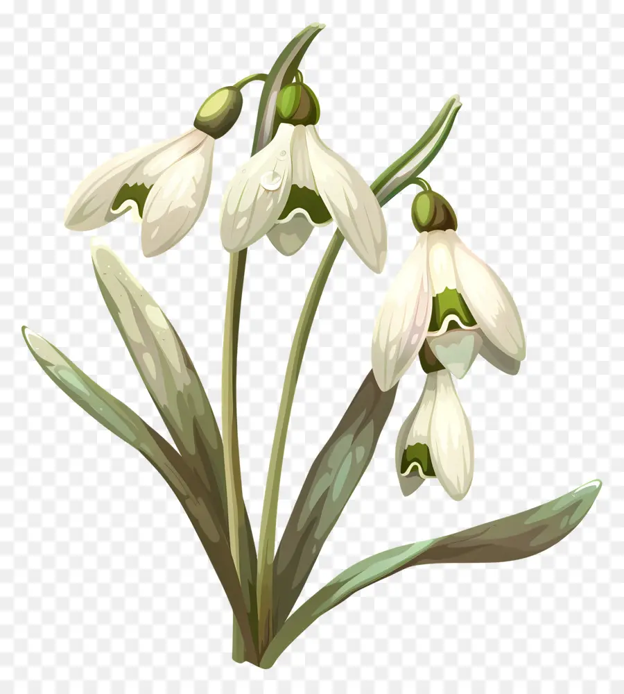 Flor De Nieve，Flor Blanca PNG