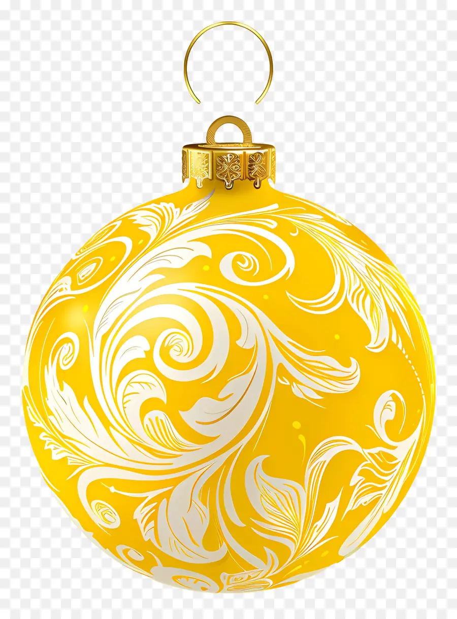 Adorno De Navidad，Adorno De Navidad Amarillo PNG