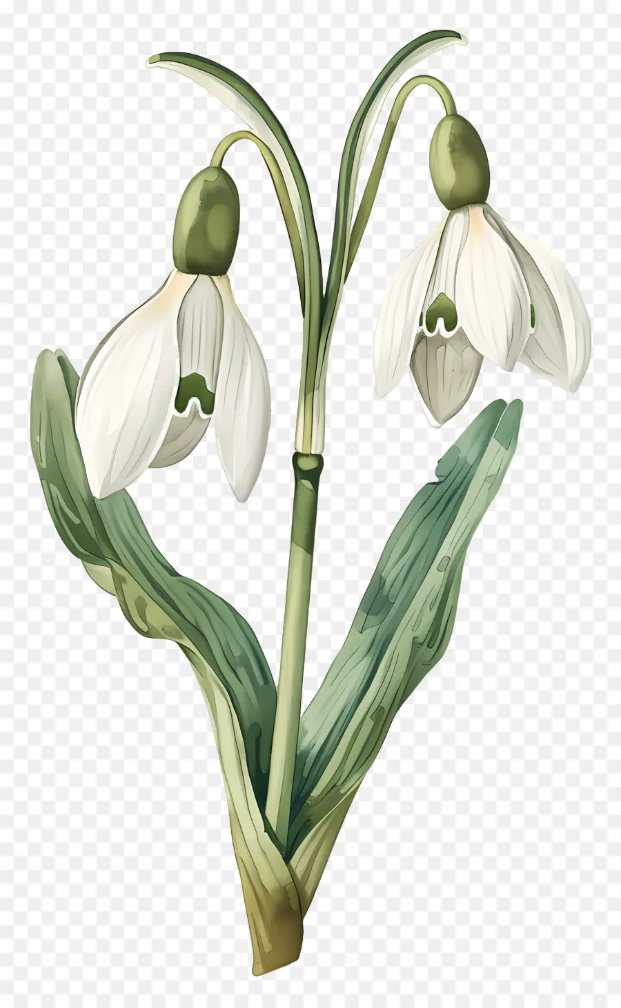 Campanillas De Invierno，Blanco PNG