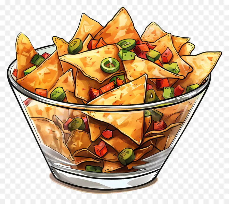 Tazón De Nachos，Nachos PNG