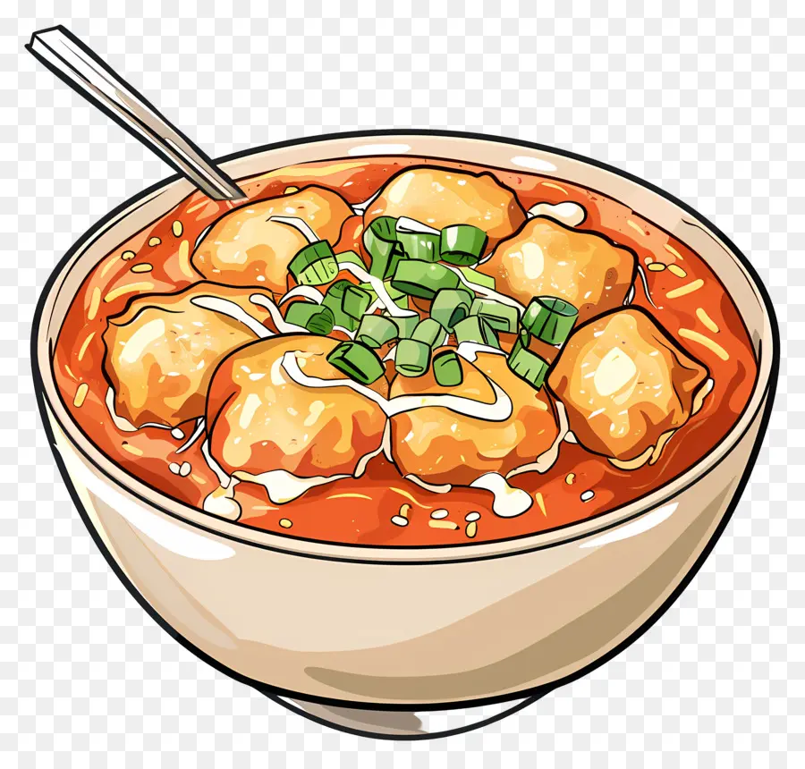 Cheesy Tteokbokki，La Sopa De Pollo PNG