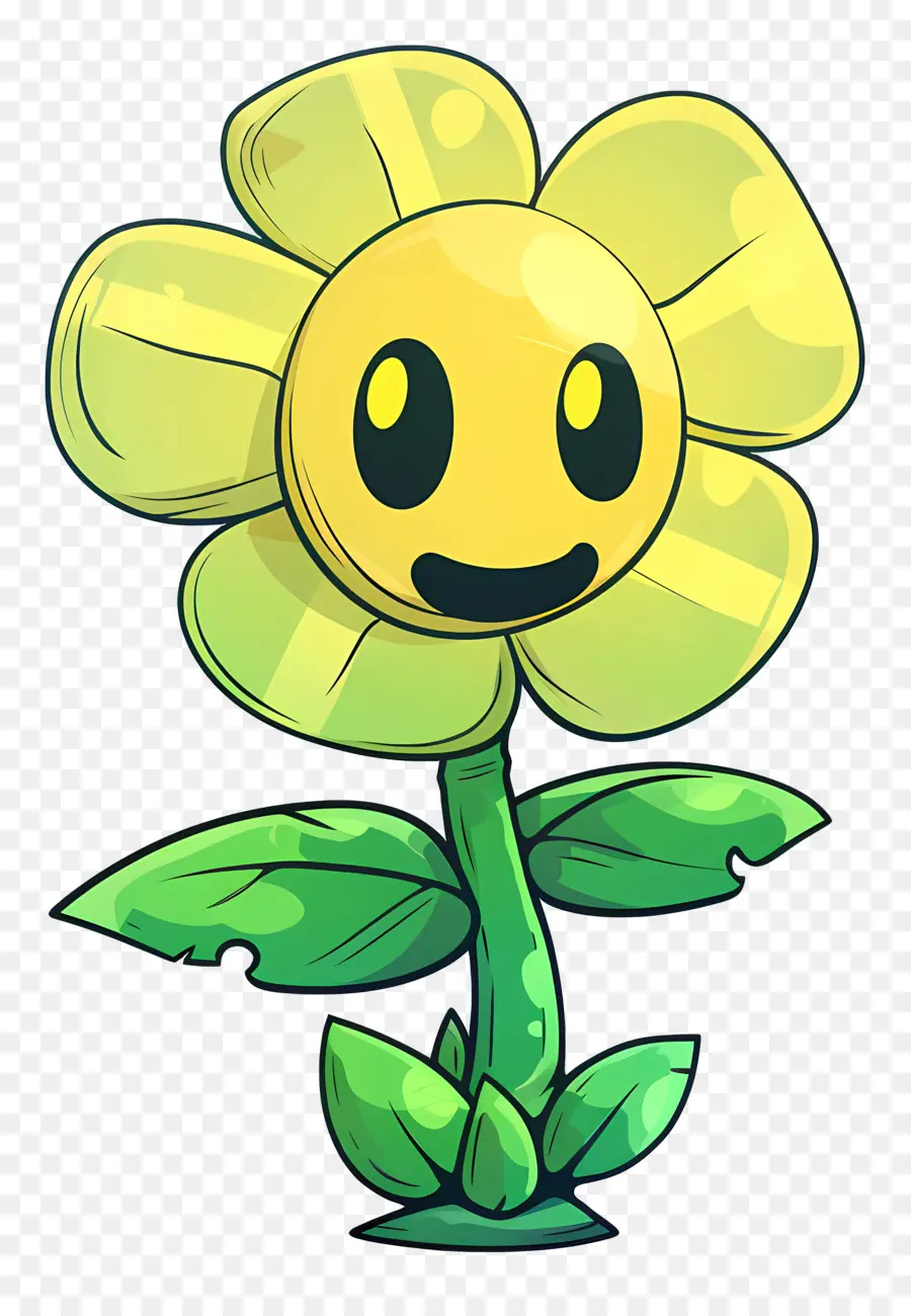 Cartoon Flower，La Cara Sonriente PNG