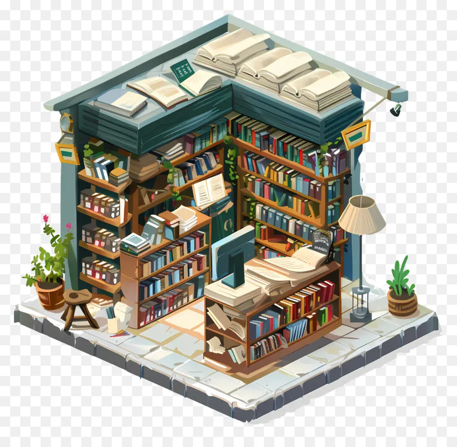 Librería，Libros PNG