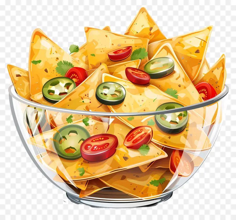 Tazón De Nachos，Chips De Tortilla PNG