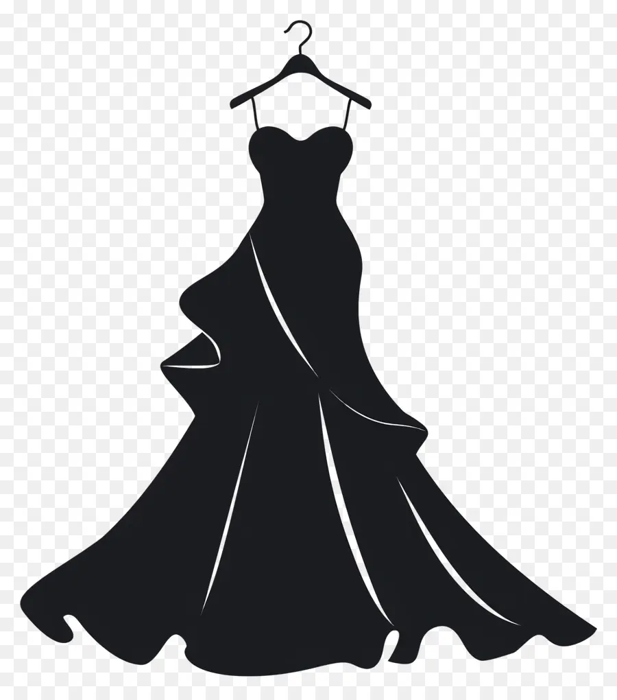 Vestido En La Percha，Vestido De Novia Negro PNG