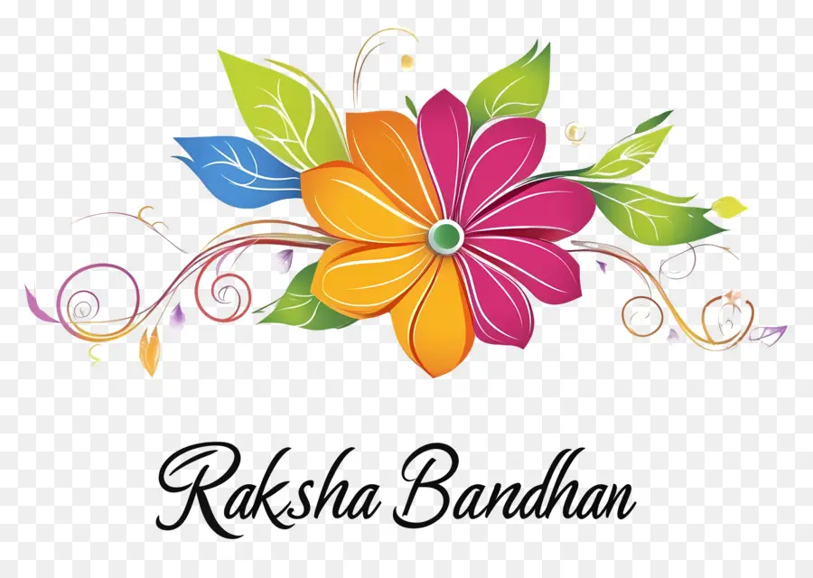 Raksha Bandhan，Diseño Floral PNG