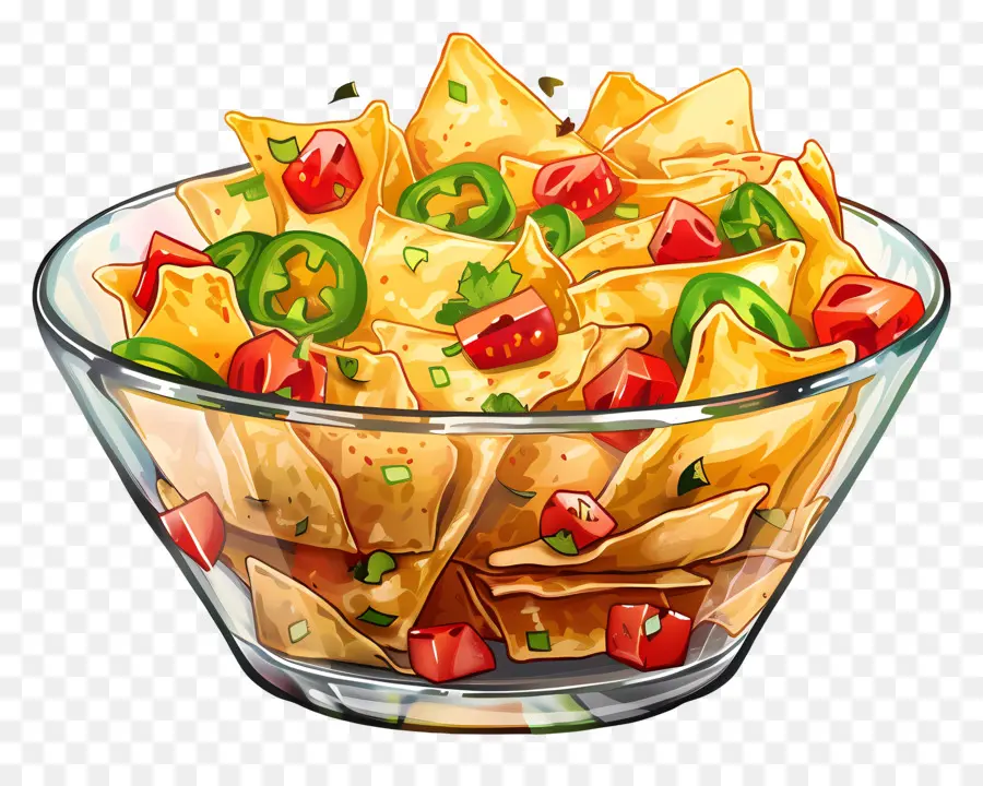 Tazón De Nachos，Chips De Tortilla PNG