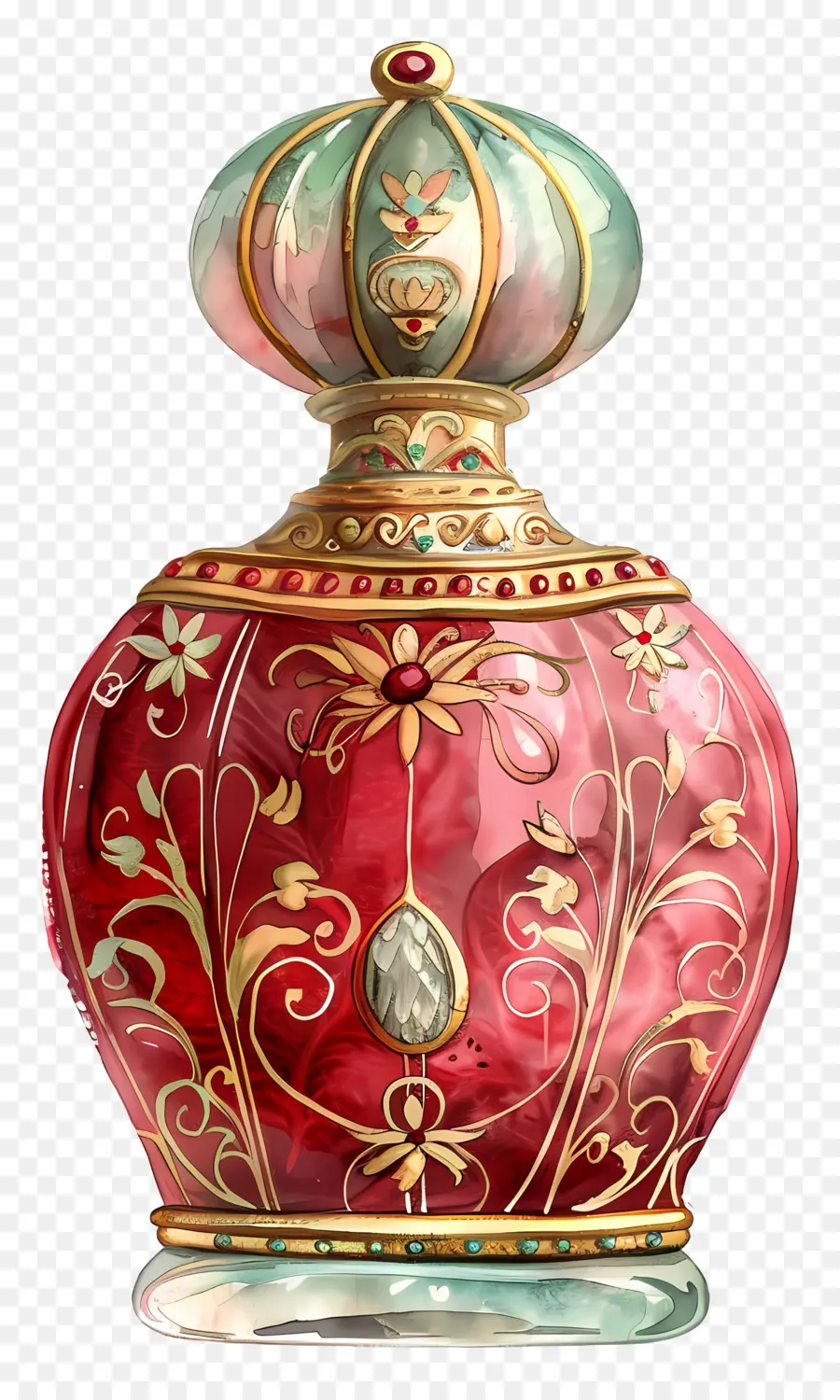 Botella De Perfume，Rojo Florero PNG