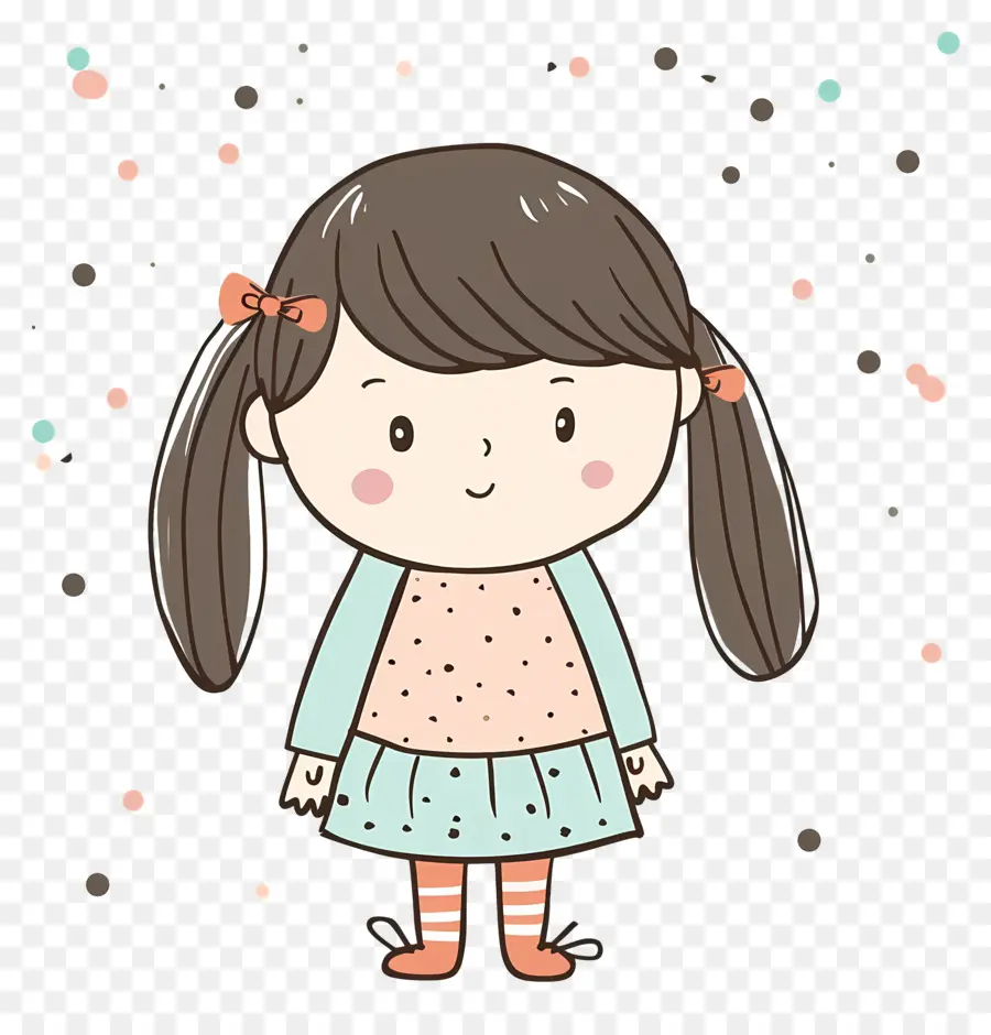 Chica De Jardín De Infantes，Chica De Dibujos Animados PNG