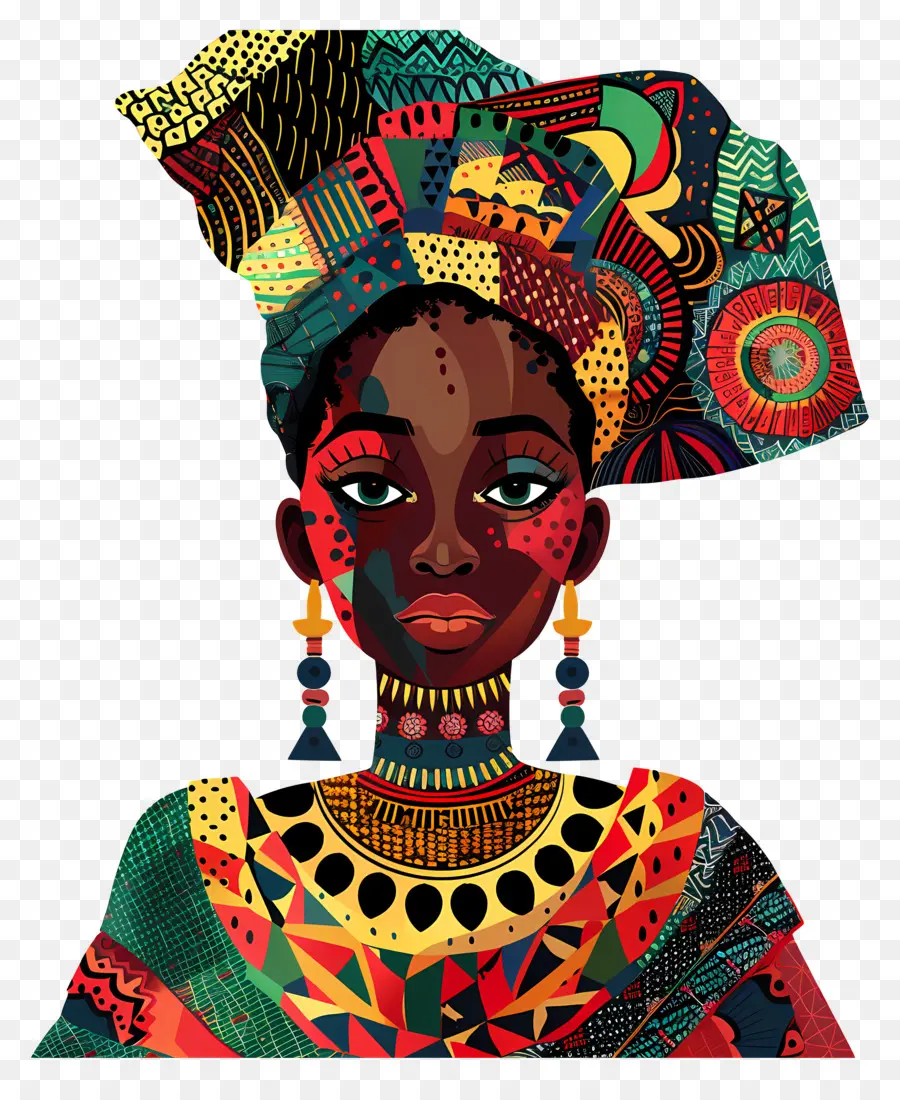 Femenina Africana，La Moda Africana PNG