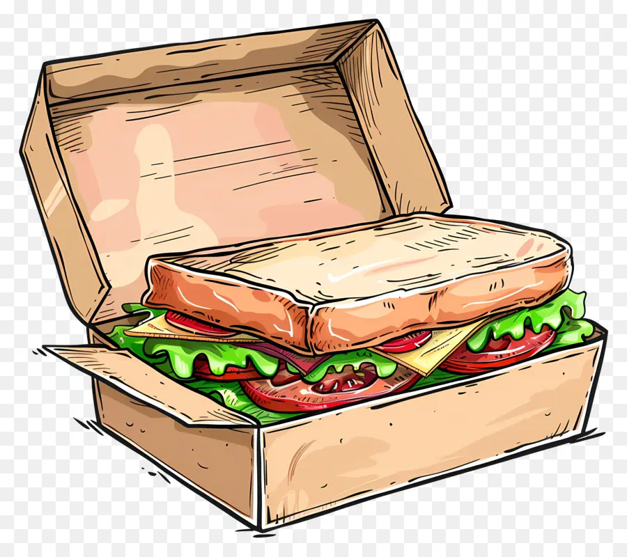 Sándwich En Caja，Sandwich PNG