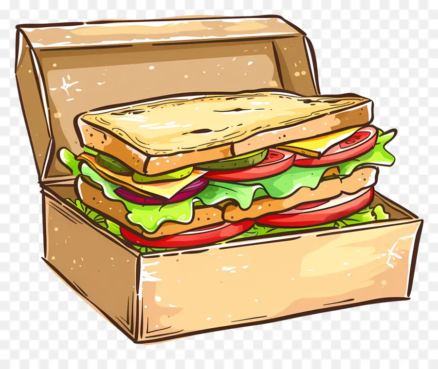 Sándwich En Caja，Sandwich PNG