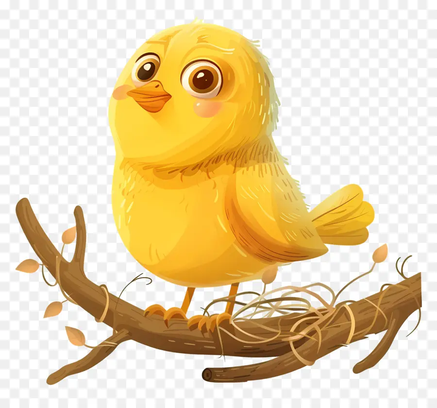 Pájaro Amarillo，De Dibujos Animados De Aves PNG