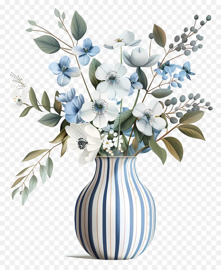 Nolina，Azul Y Blanco Flores PNG