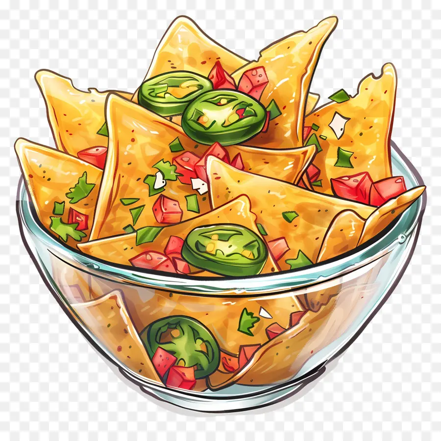 Tazón De Nachos，Nachos PNG