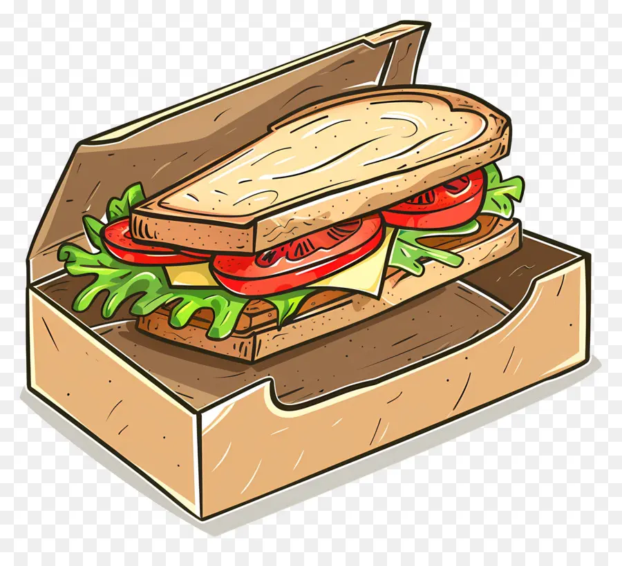 Sándwich En Caja，Sandwich PNG