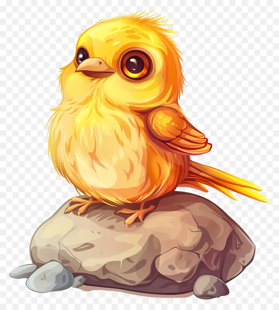 Pájaro Amarillo，Roca PNG