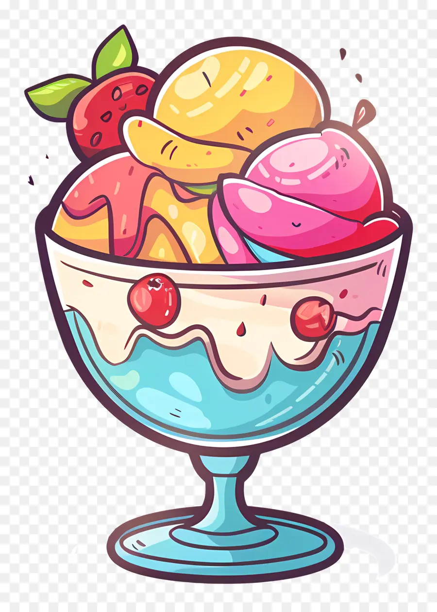 Tazón De Helado，Helados De Fruta PNG