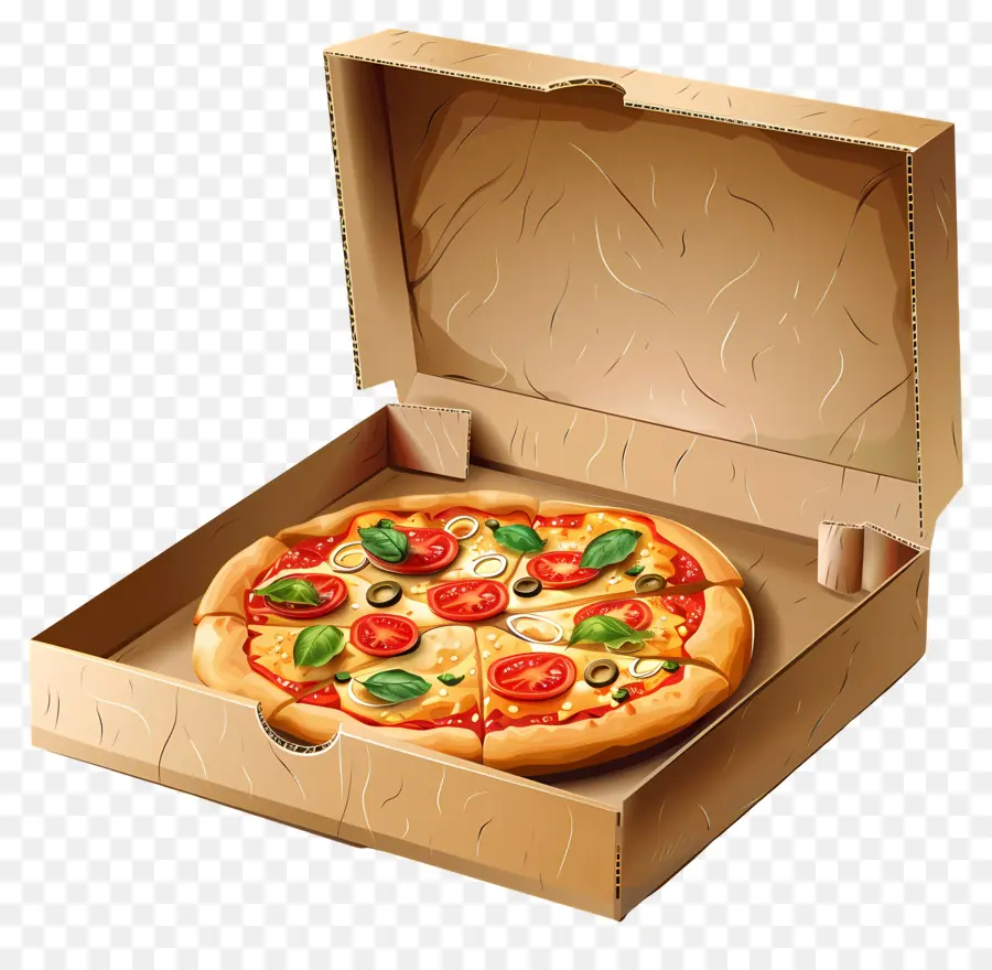 Pizza En La Caja，Pizza PNG