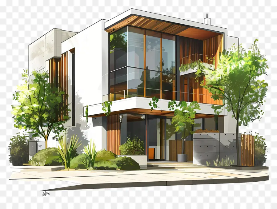 Modern House，Casa Moderna PNG